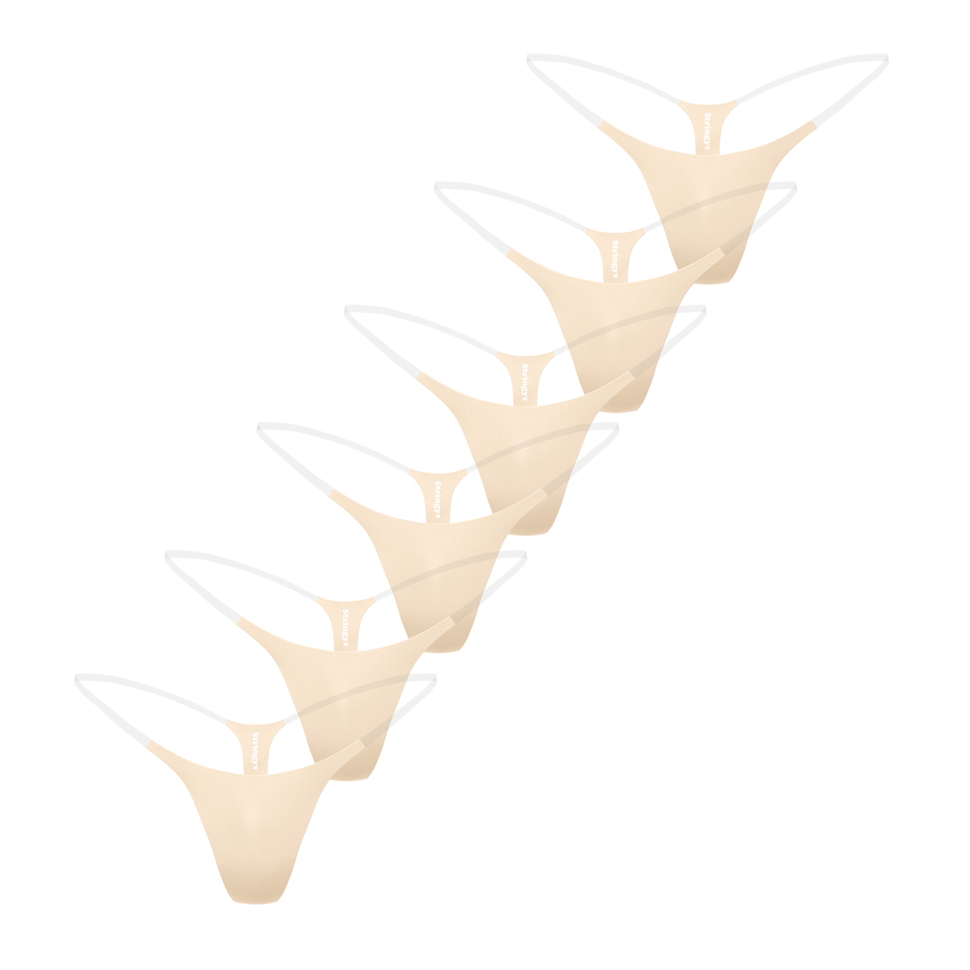 6 Pack Nude Invisible Underwear