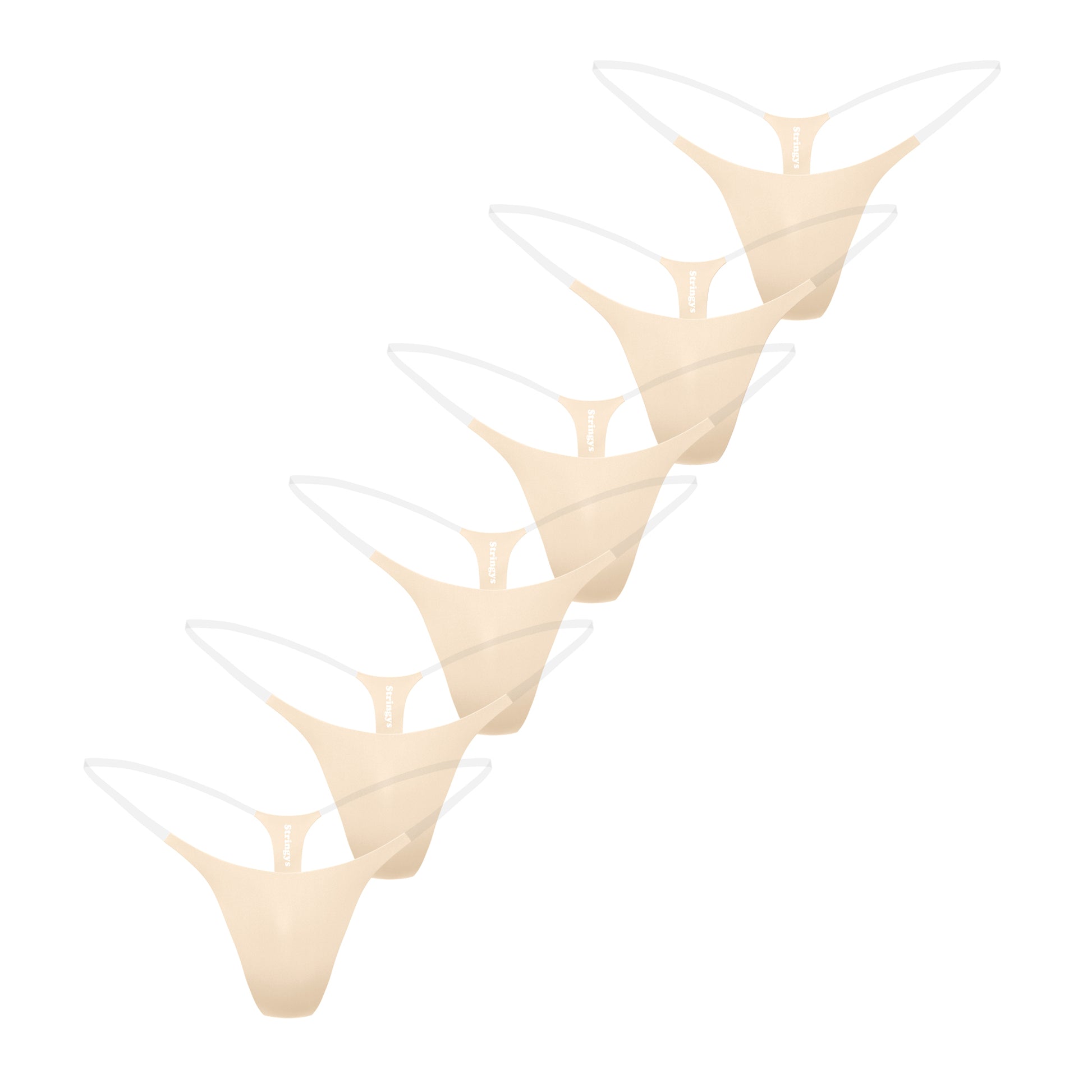 6 Pack Nude Invisible Underwear